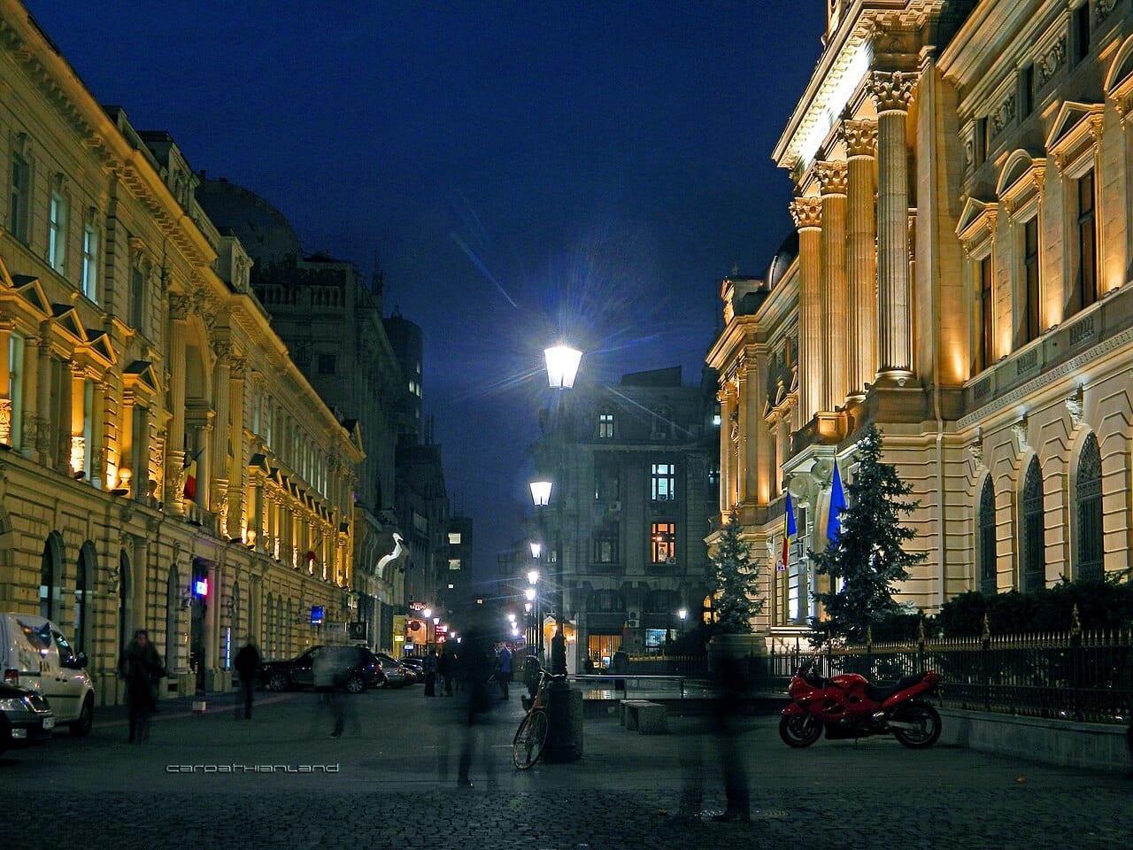 Lipscani Street in central Bucharest